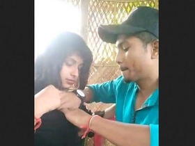 College friends enjoy a wild outdoor orgy with a desi lover