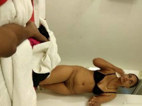 Naked Indian girl in the bathtub
