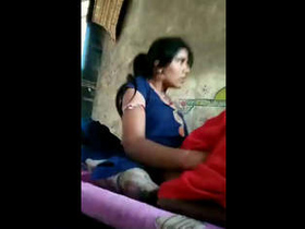Steamy Indian couple engages in MMC sex in village setting