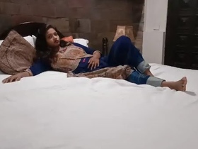 Desi babe in a sexy dress gets paid for her naughty acts