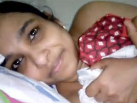 Tamil wife's embarrassed boobs and pussy captured by husband