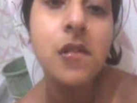 Busty desi girl pleasures herself with her fingers