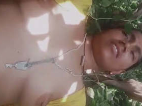 Mature lovers have a passionate encounter in the jungle