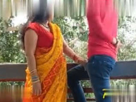 MILF neighbor seduces and has sex with a young man in her backyard
