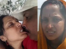 Older couple shares steamy MMS in village setting