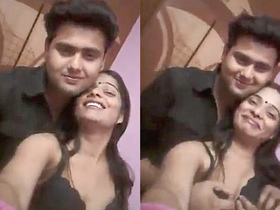 Husband finds his wife's bhabhi squeezing her boobs while he's at work