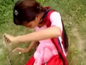 Hindi audio enhances outdoor sex with Indian girl